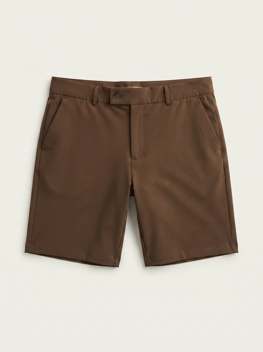 Cognac Brown Tech Shorts
