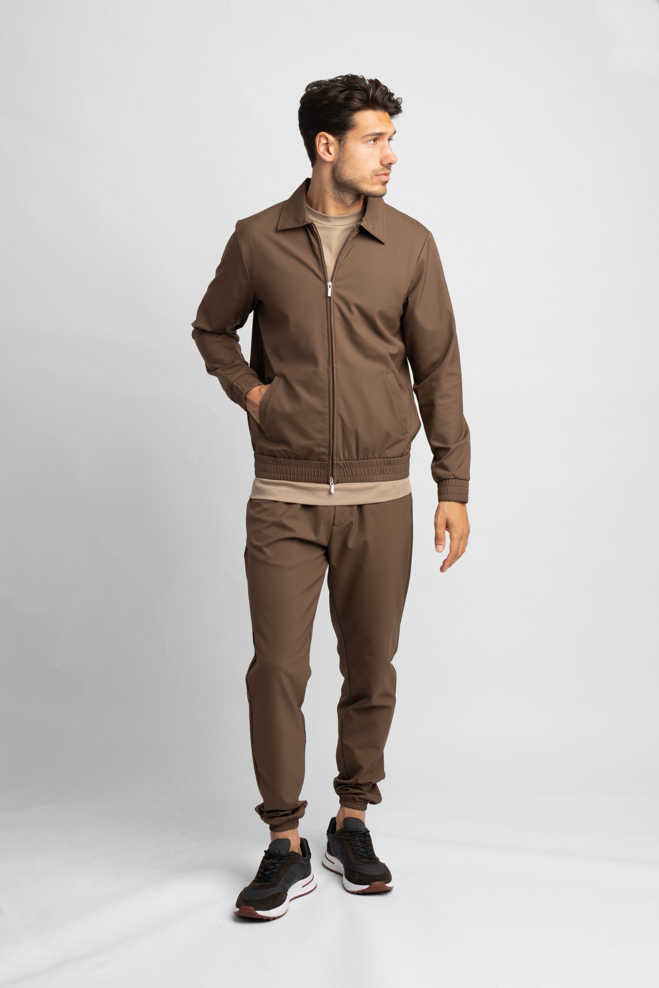 Mocha Brown Tech Suit