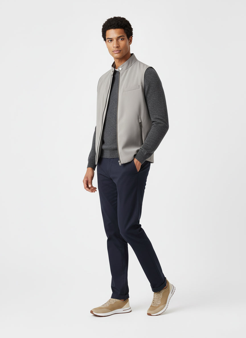 Linea Uno Vest – Grey Mist