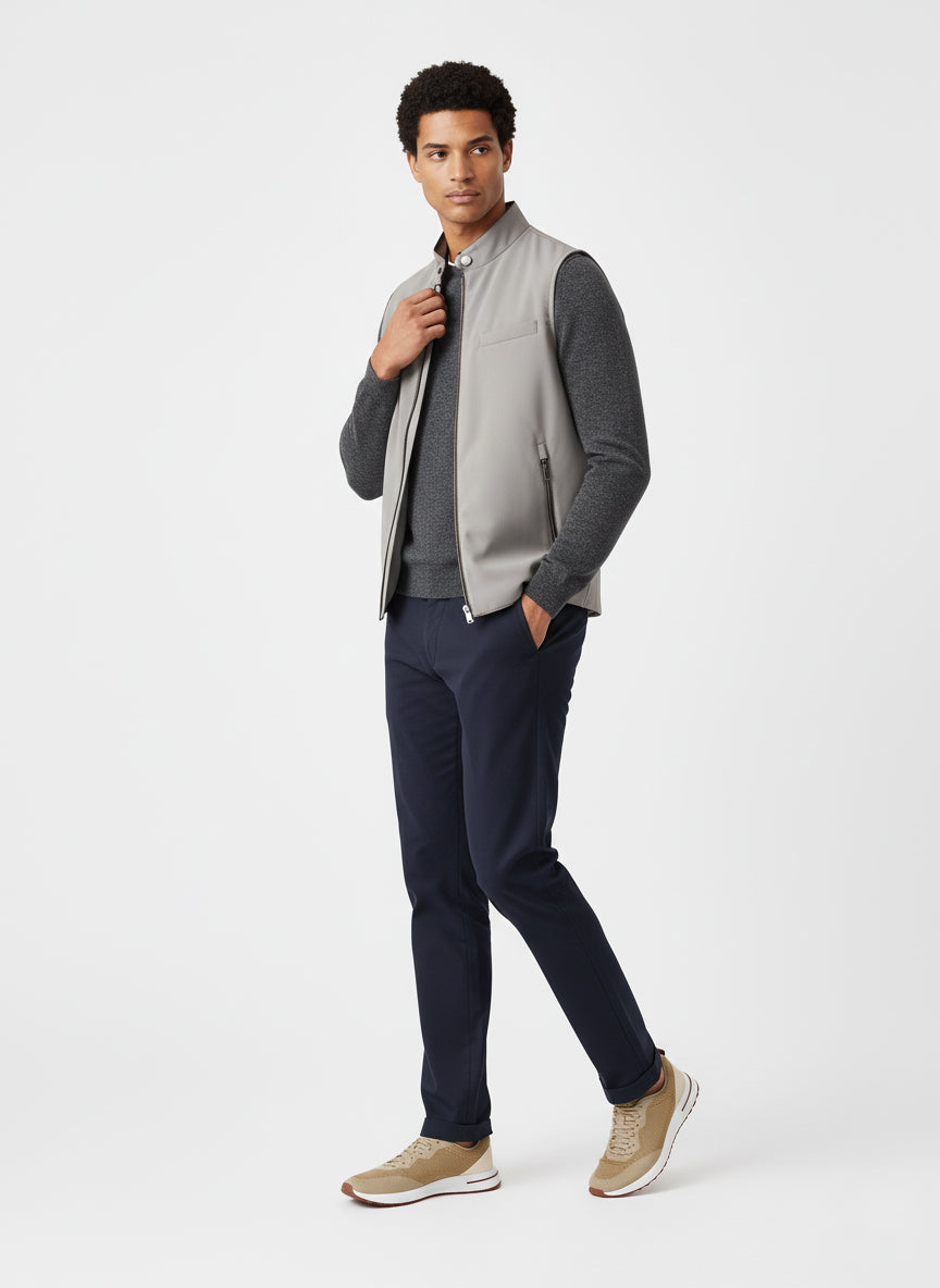 Linea Uno Vest – Grey Mist